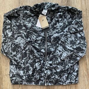 Nike Windrunner UV Protection Full Zip Printed Jacket Black Womens Md HM7285-010